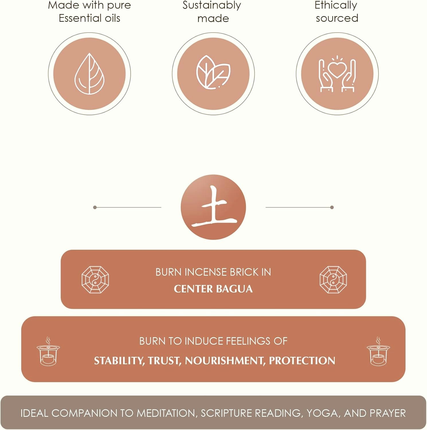 Aromafume - Feng shui Earth, rökelsebrickor