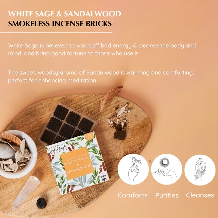 Aromafume - White Sage & Sandalwood, rökelsebrickor
