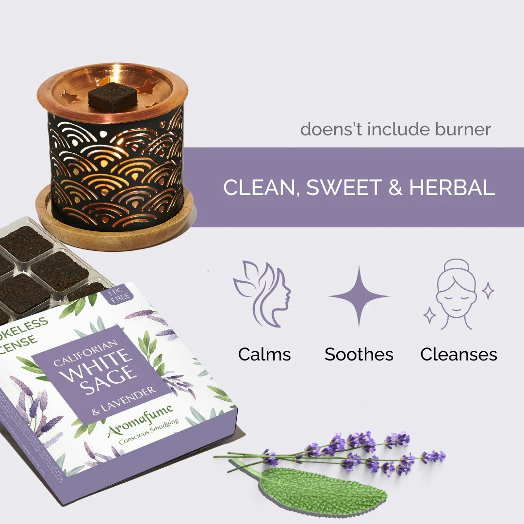 Aromafume - White Sage & Lavender, rökelsebrickor