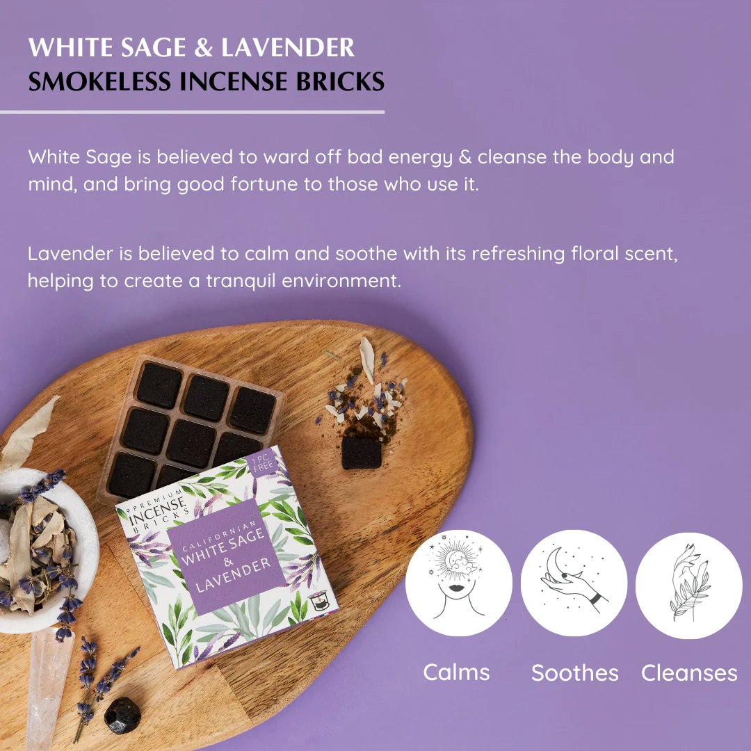 Aromafume - White Sage & Lavender, rökelsebrickor