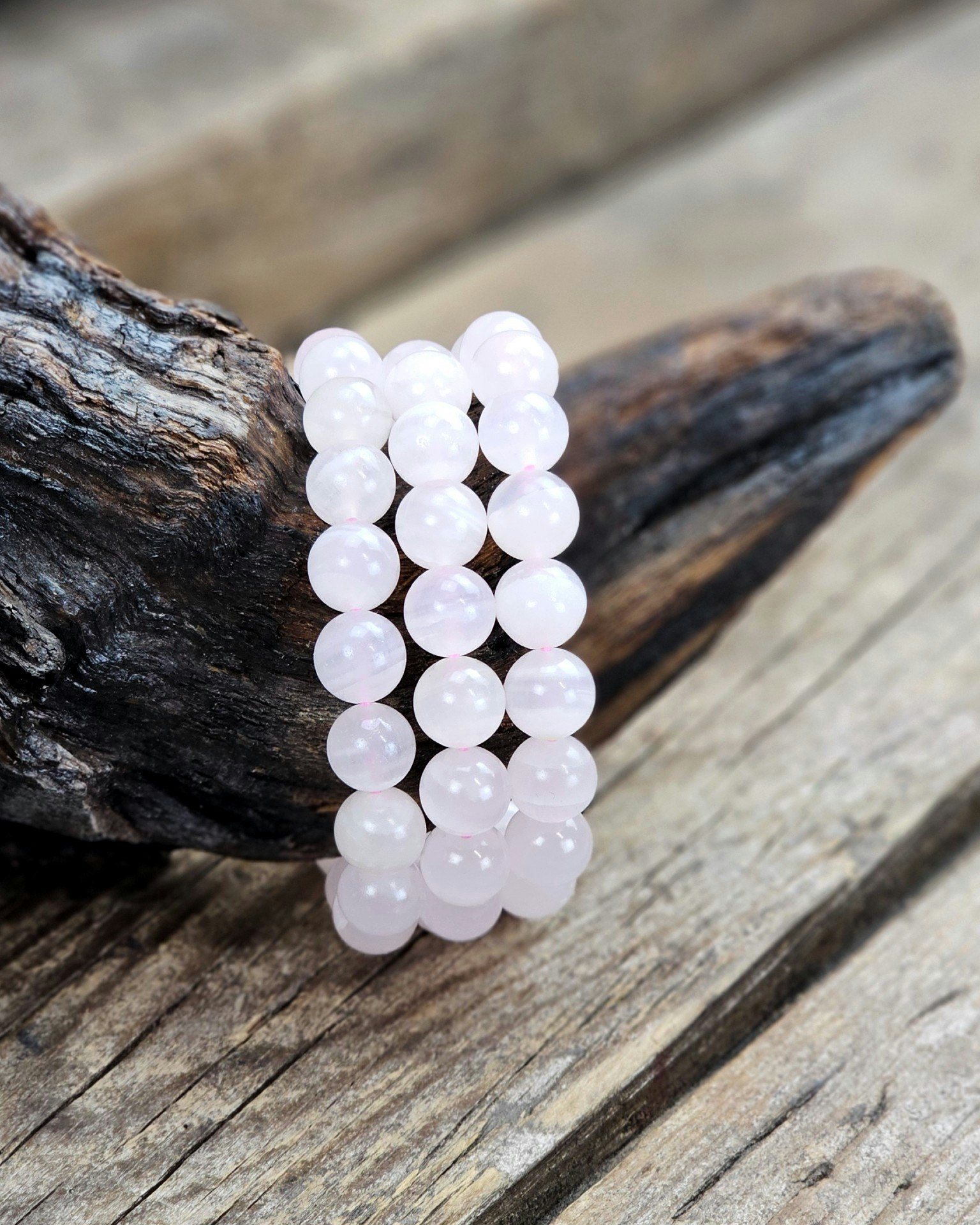 Rosa Kalcit (Manganokalcit), armband 10mm runda pärlor