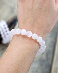 Rosa Kalcit (Manganokalcit), armband 10mm runda pärlor