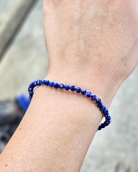 Lapis Lazuli, armband 4mm facetterade pärlor