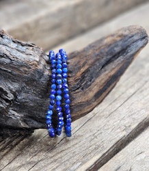 Lapis Lazuli, armband 4mm facetterade pärlor
