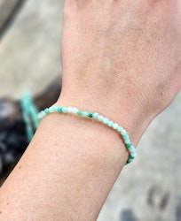 Smaragd, armband 3mm facetterade pärlor