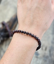 Granat, armband 6mm runda pärlor