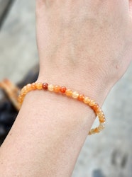 Orange Aventurin, armband 4mm runda pärlor