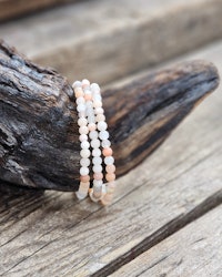 Pastell Aventurin, armband 4mm runda pärlor