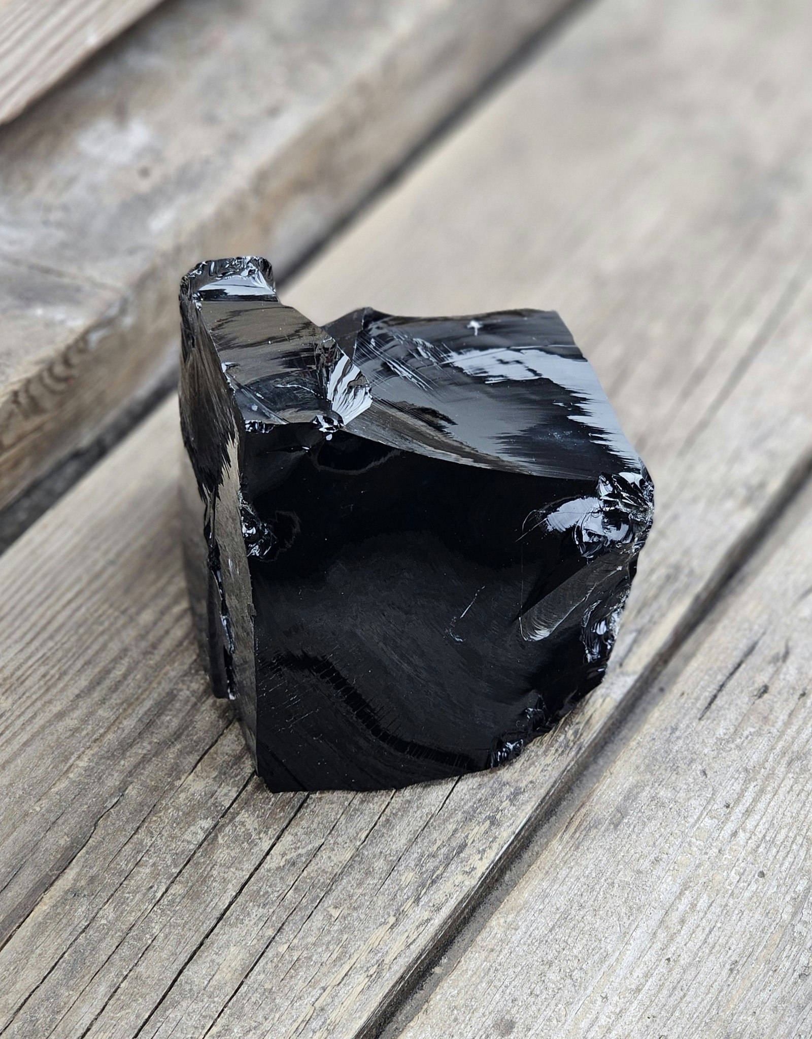 Svart Obsidian rå XL #4