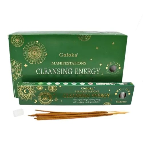 GOLOKA - Manifestations Cleansing Energy Selenit, rökelsepinnar