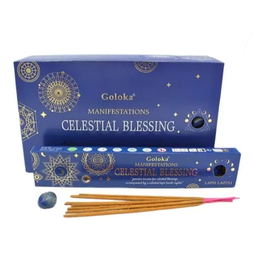 GOLOKA - Manifestations Celestial Blessing Lapis Lazuli, rökelsepinnar