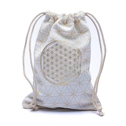 Förvaringspåse i Bomull, Flower Of Life cremevit