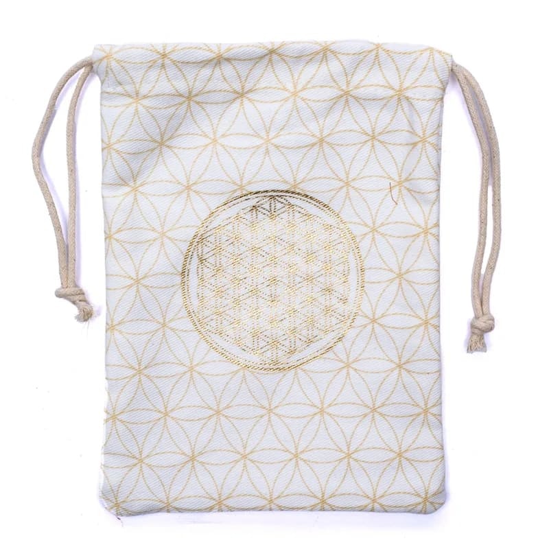 Förvaringspåse i Bomull, Flower Of Life cremevit