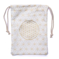 Förvaringspåse i Bomull, Flower Of Life cremevit