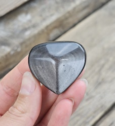 Silver Sheen Obsidian hjärta #1