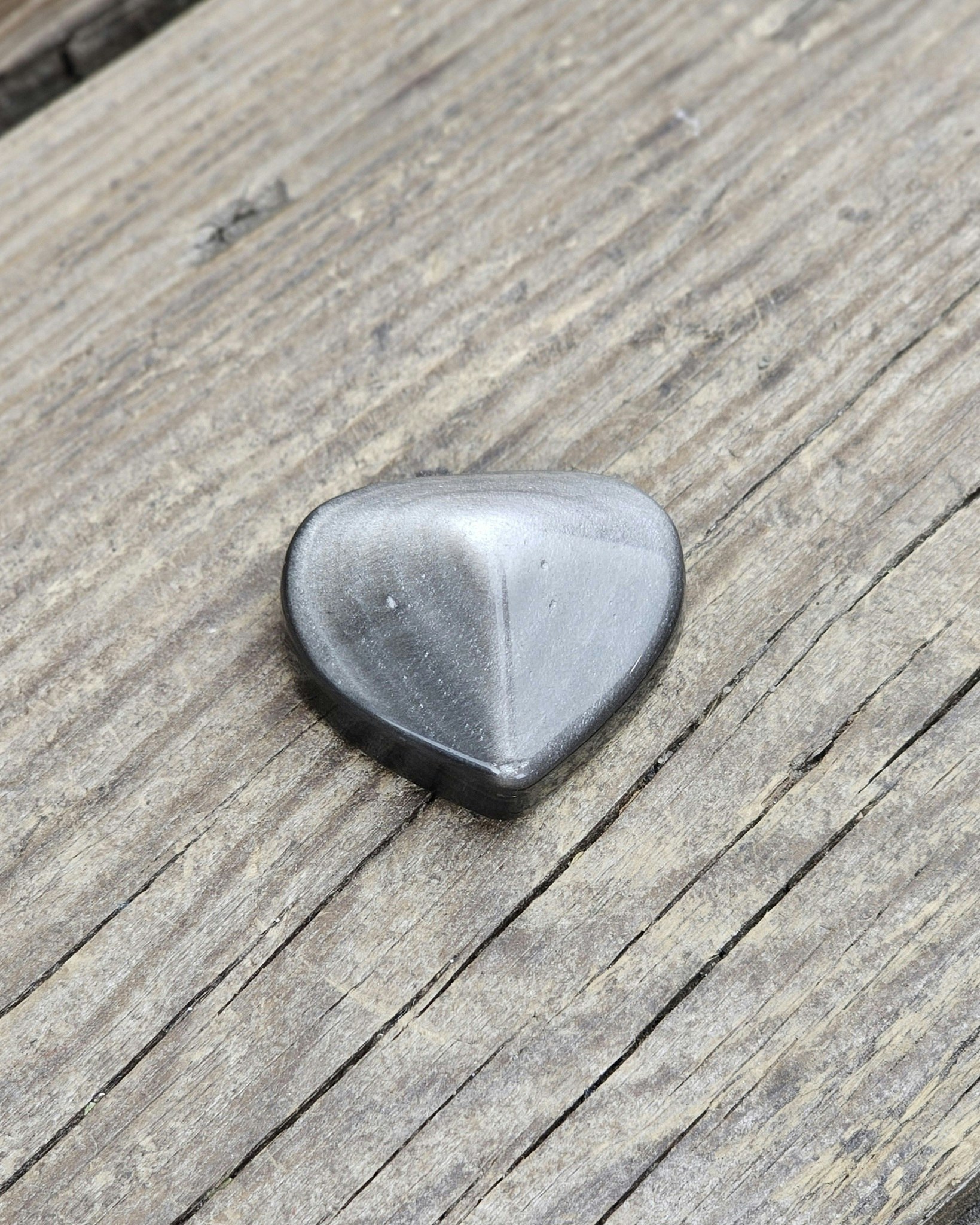 Silver Sheen Obsidian hjärta #1