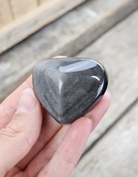 Silver Sheen Obsidian hjärta #2
