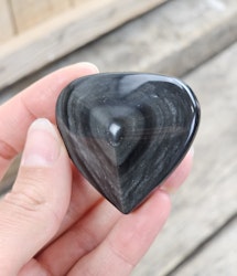 Silver Sheen Obsidian hjärta #4