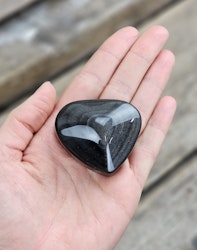 Silver Sheen Obsidian hjärta #5