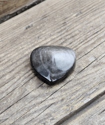 Silver Sheen Obsidian hjärta #8