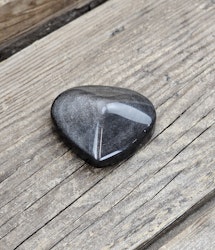 Silver Sheen Obsidian hjärta #11