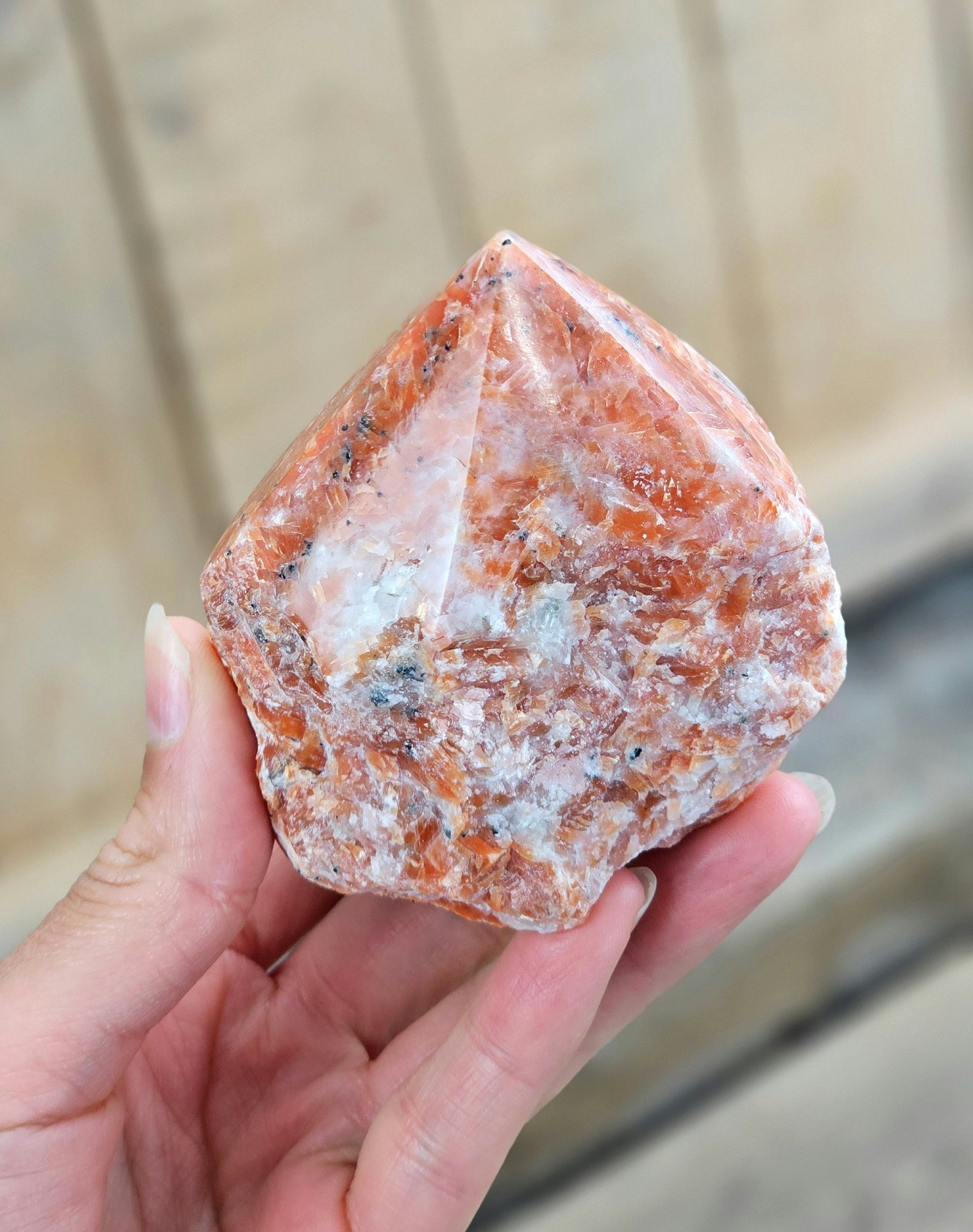 Stående spets, Orange Kalcit (Orkidé Kalcit) #1