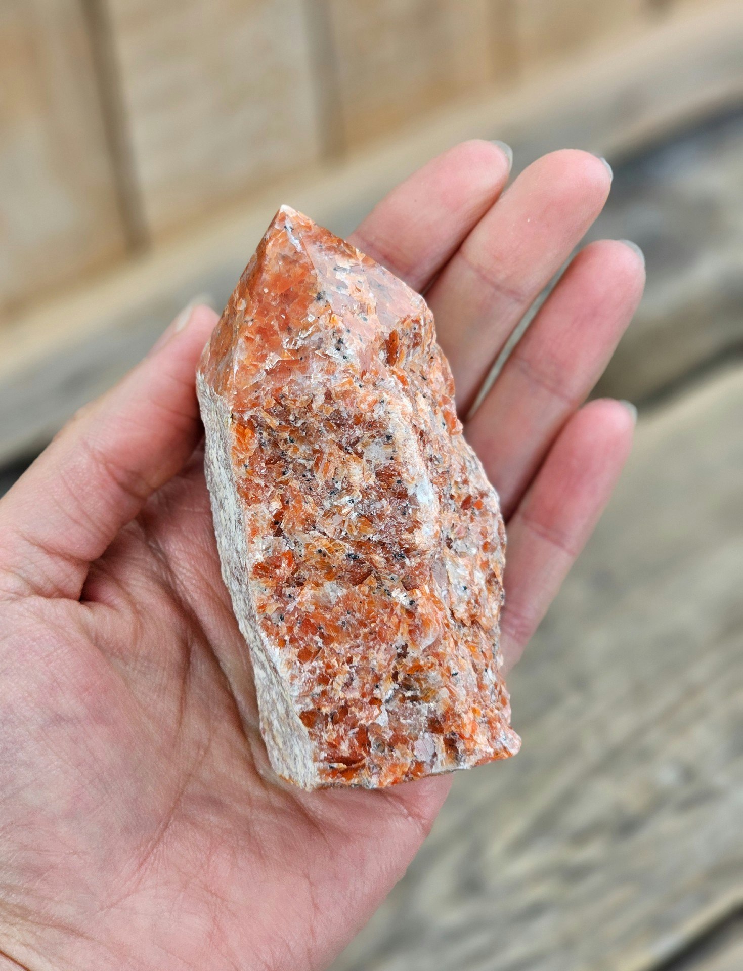 Stående spets, Orange Kalcit (Orkidé Kalcit) #2