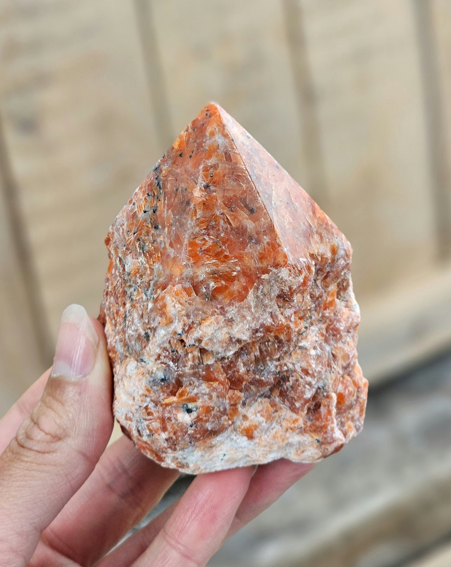 Stående spets, Orange Kalcit (Orkidé Kalcit) #3