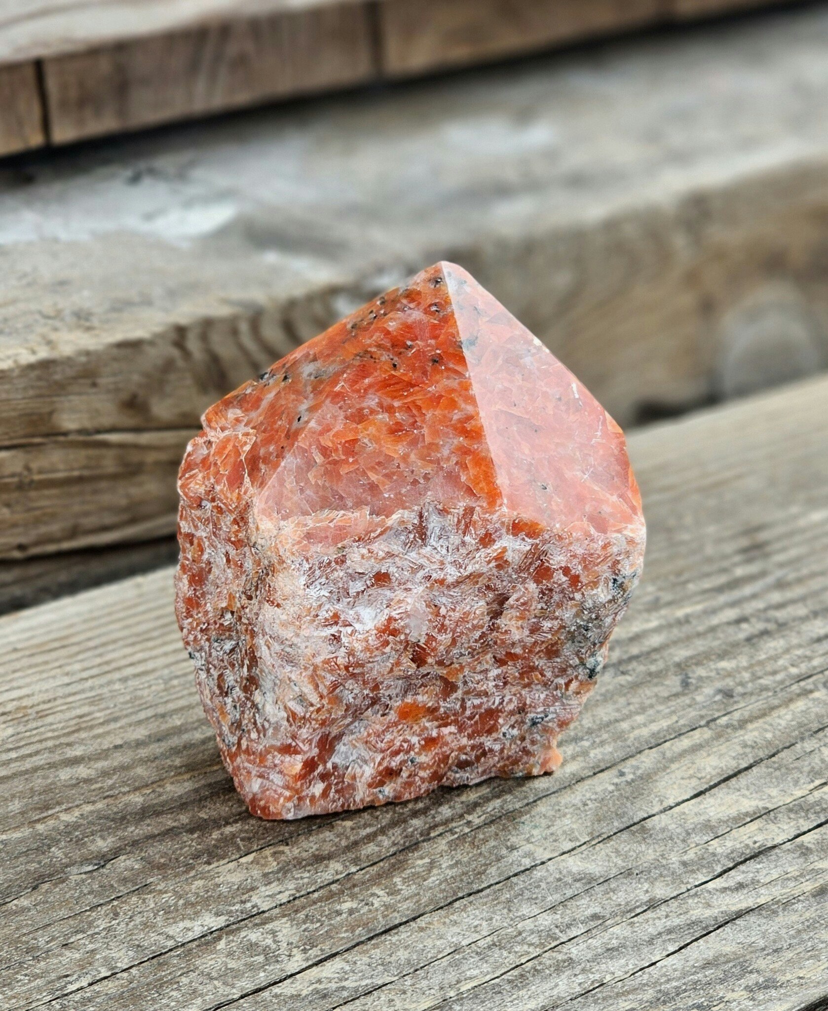 Stående spets, Orange Kalcit (Orkidé Kalcit) #5