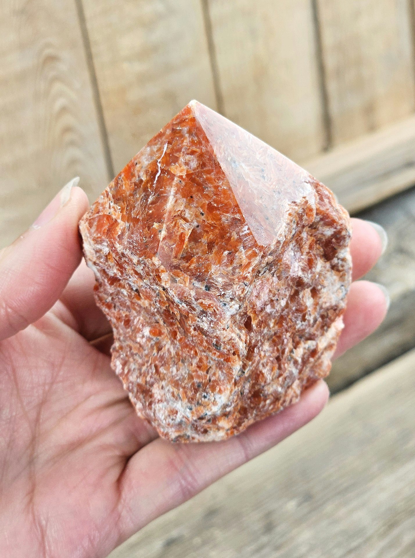 Stående spets, Orange Kalcit (Orkidé Kalcit) #6