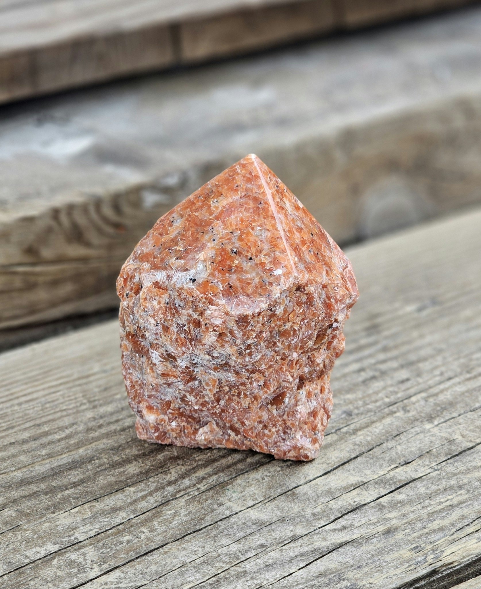 Stående spets, Orange Kalcit (Orkidé Kalcit) #6