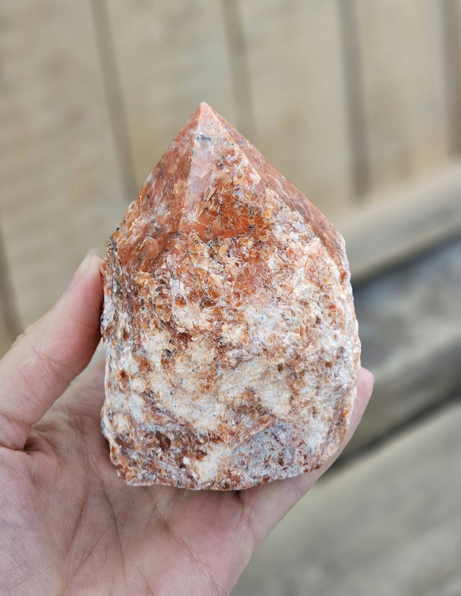 Stående spets, Orange Kalcit (Orkidé Kalcit) #7