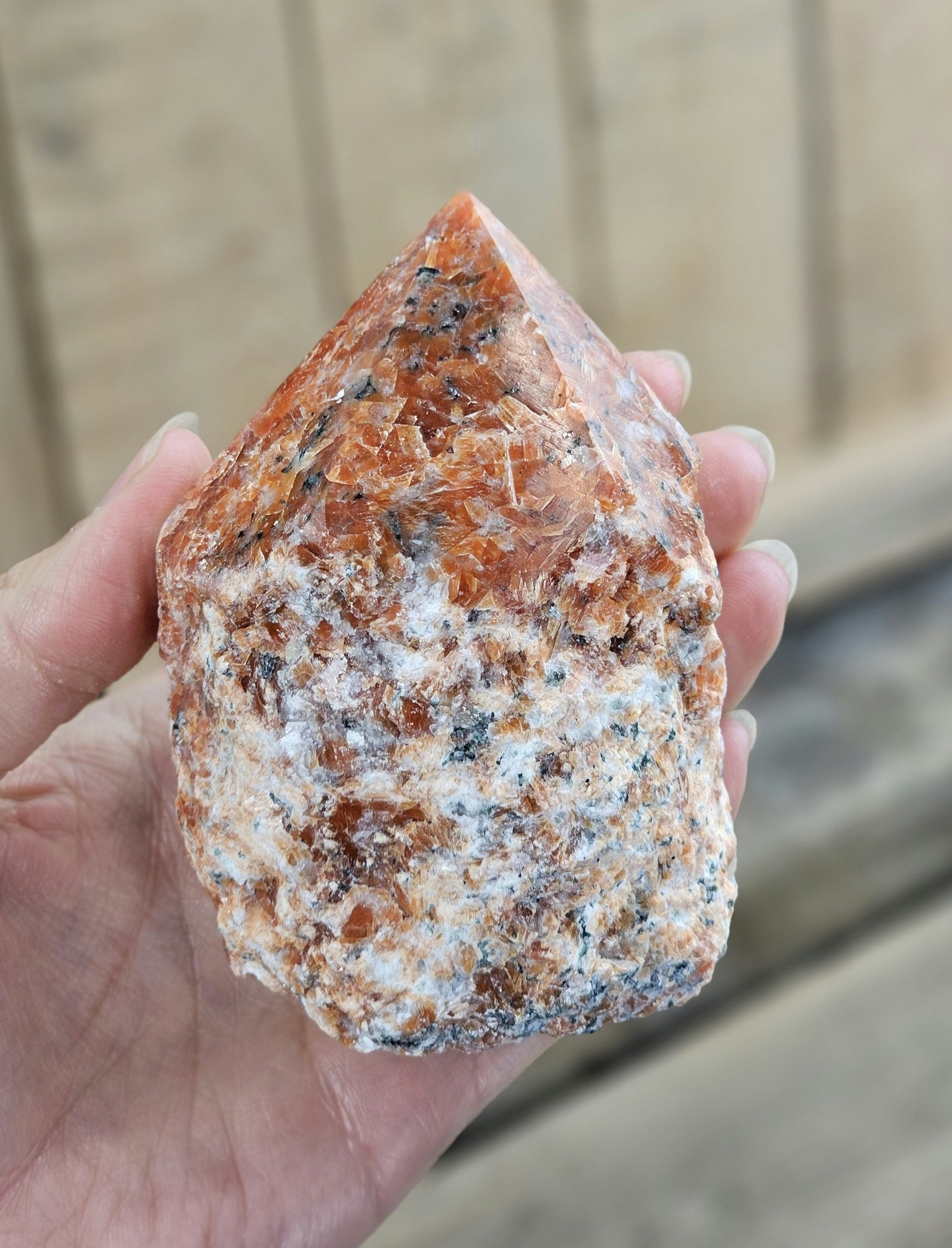 Stående spets, Orange Kalcit (Orkidé Kalcit) #7
