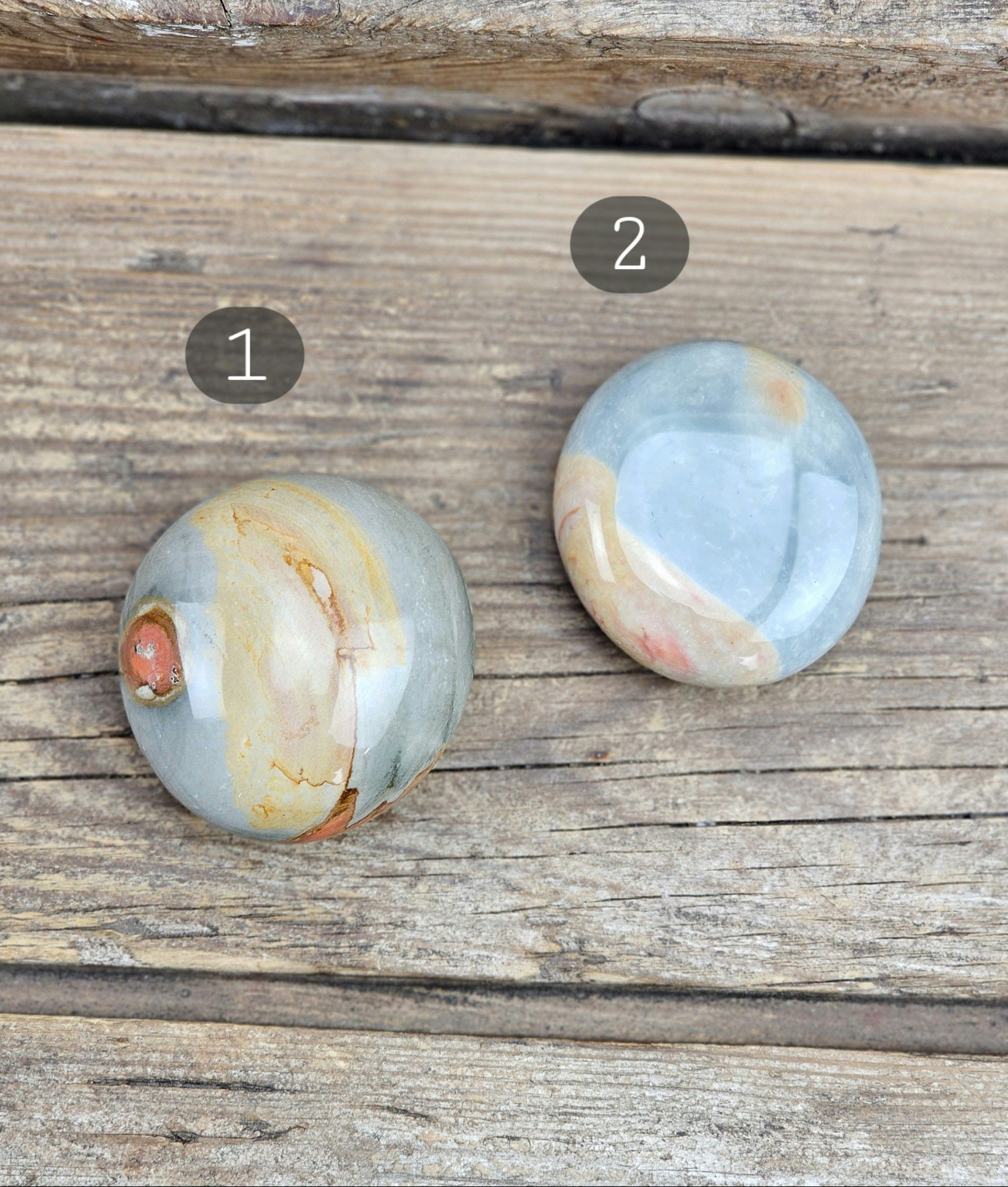 Polykromjaspis, stor touchstone #1-2