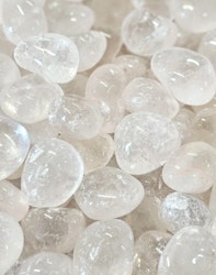 Bergkristall, trumlad stor -80% B-kvalité sprickor/ev repiga 100-pack STORPACK