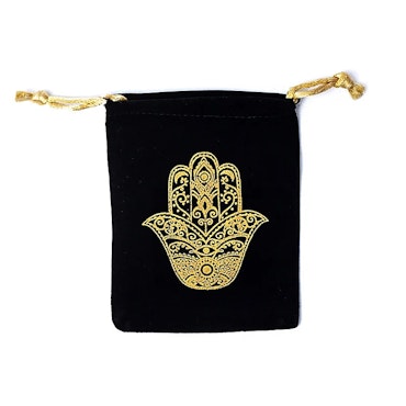 Förvaringspåse, Hamsa Hand svart liten
