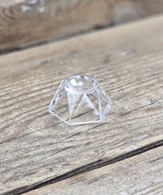 Klotställ, transparent diamant