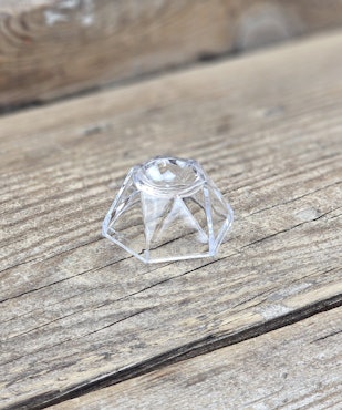 Klotställ, transparent diamant