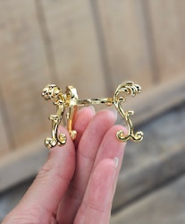 Klotställ elegant, guld liten