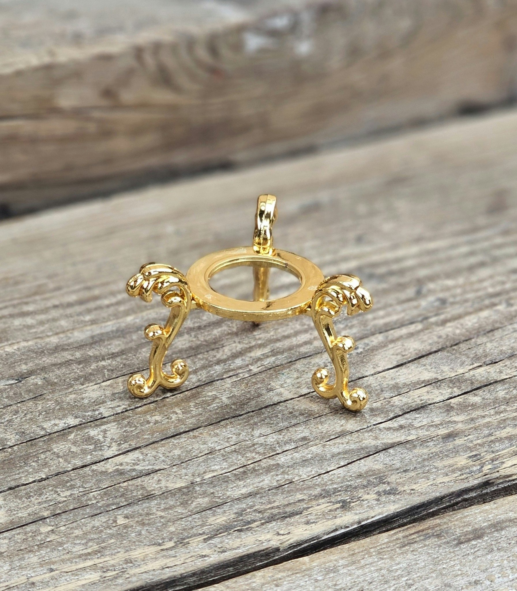 Klotställ elegant, guld liten