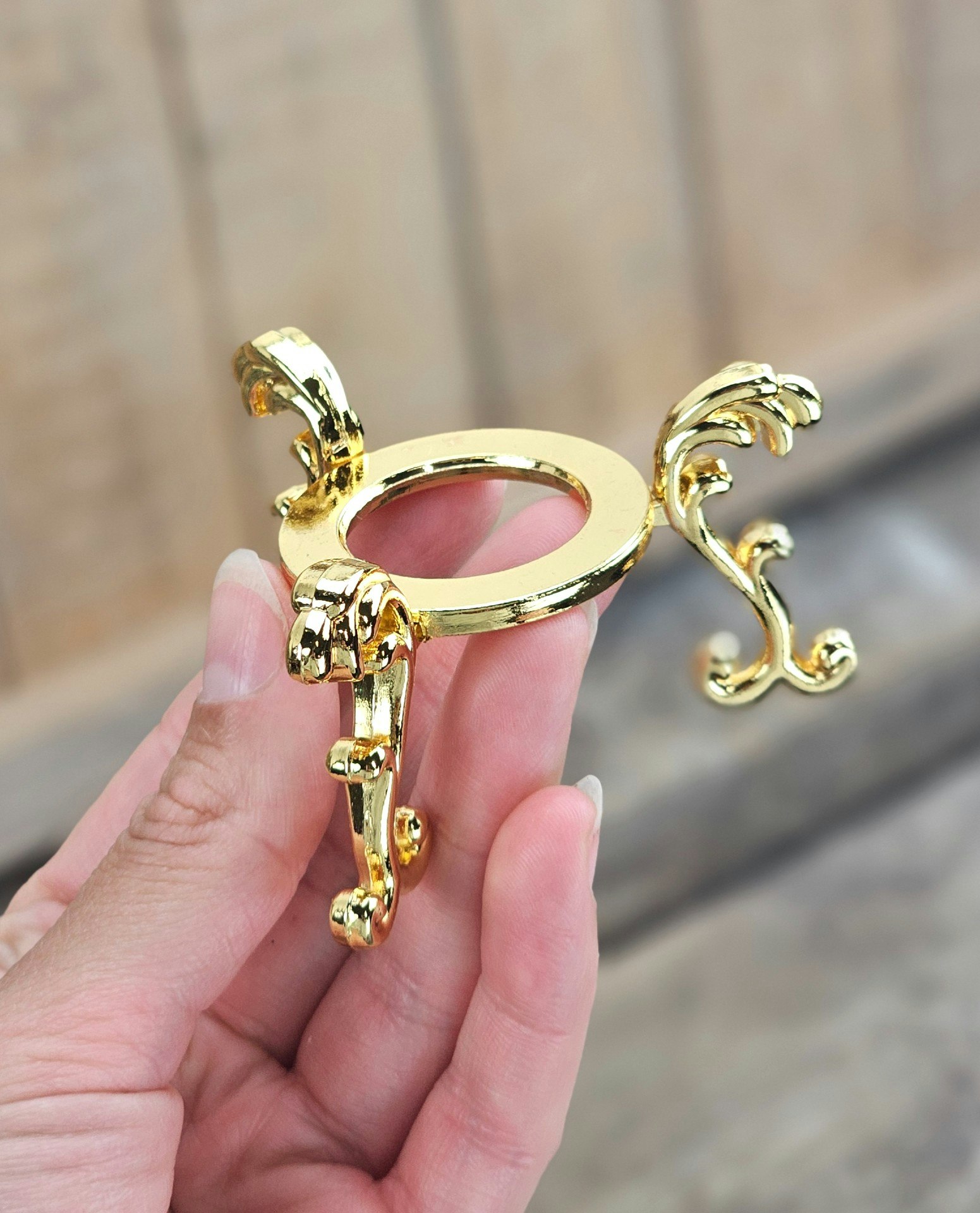 Klotställ elegant, guld stor