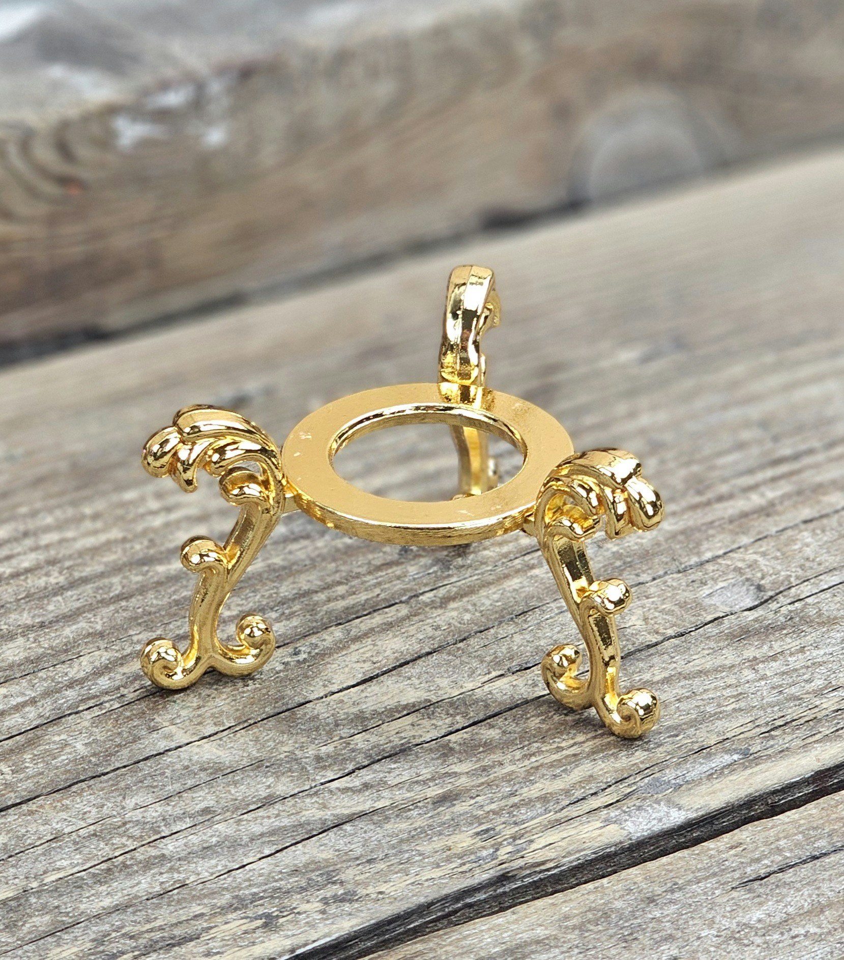 Klotställ elegant, guld stor