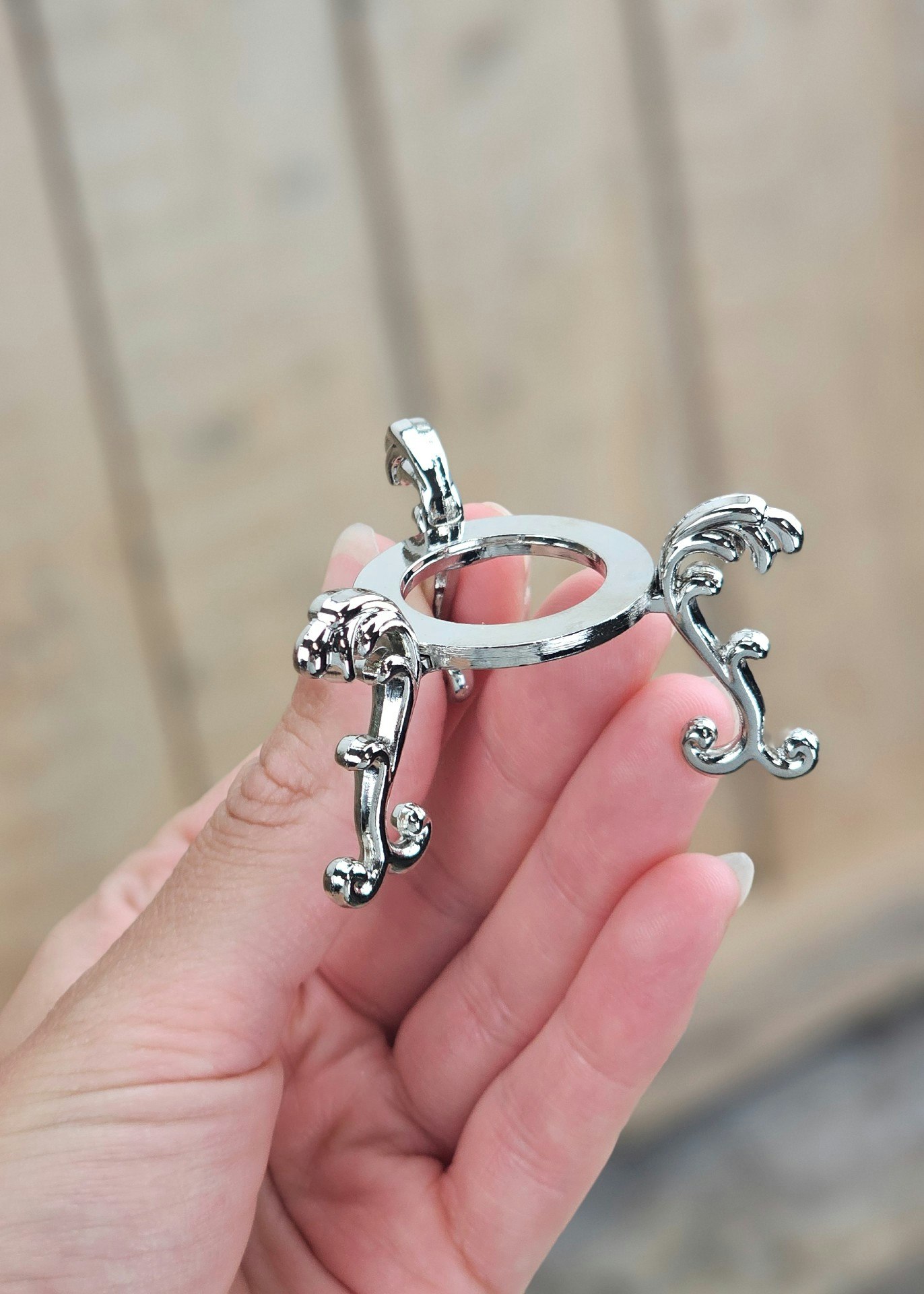 Klotställ elegant, silver liten