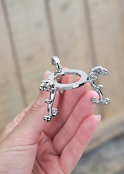 Klotställ elegant, silver liten