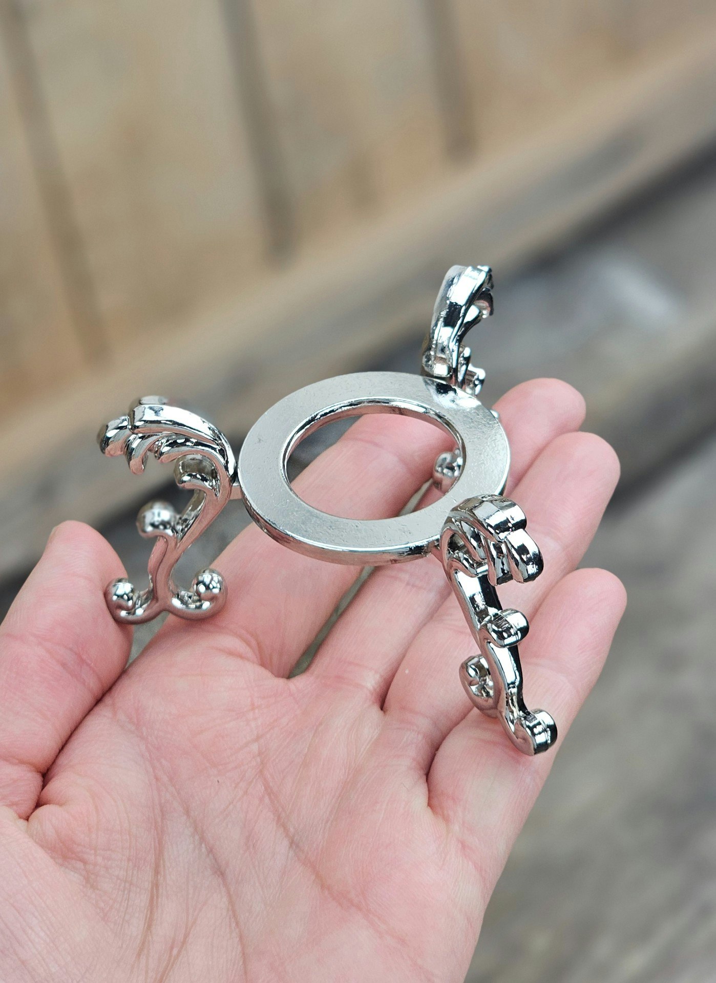 Klotställ elegant, silver stor