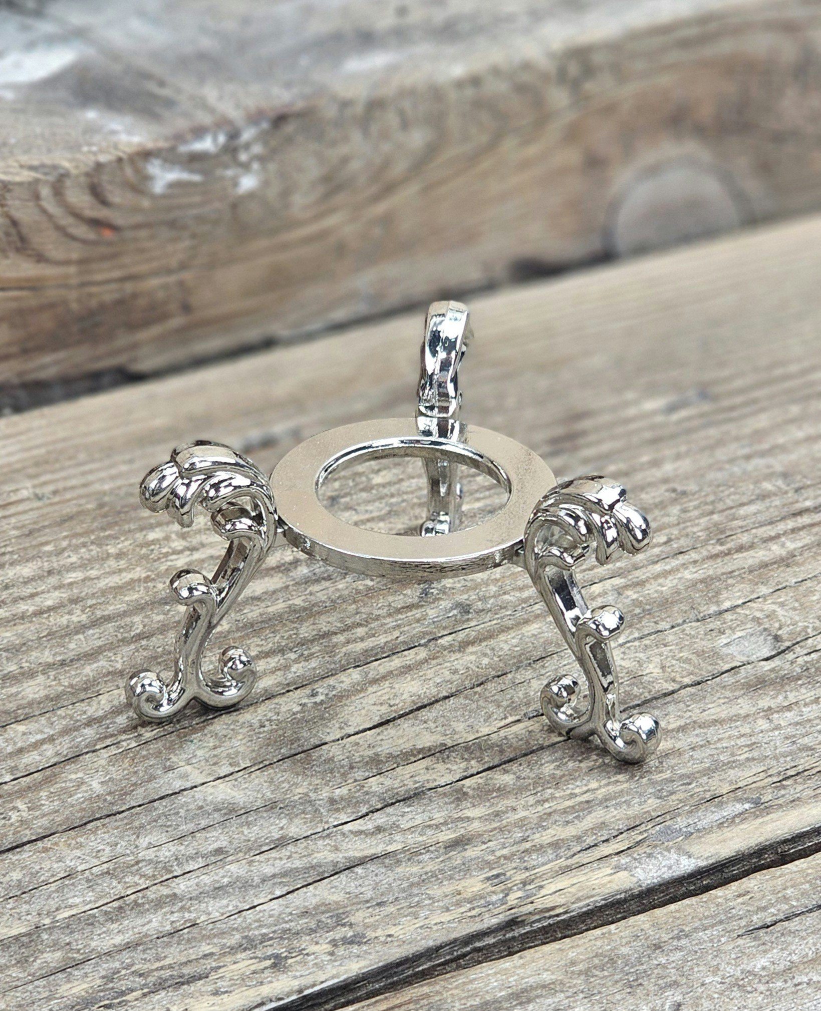 Klotställ elegant, silver stor