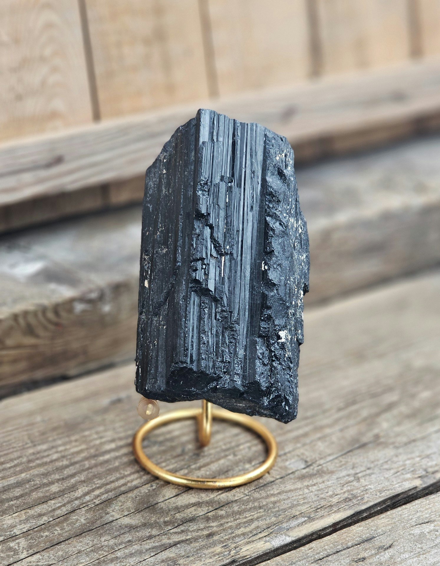 Metallställning för kristaller/fossiler, guld