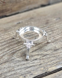 Klotställ, silver stor