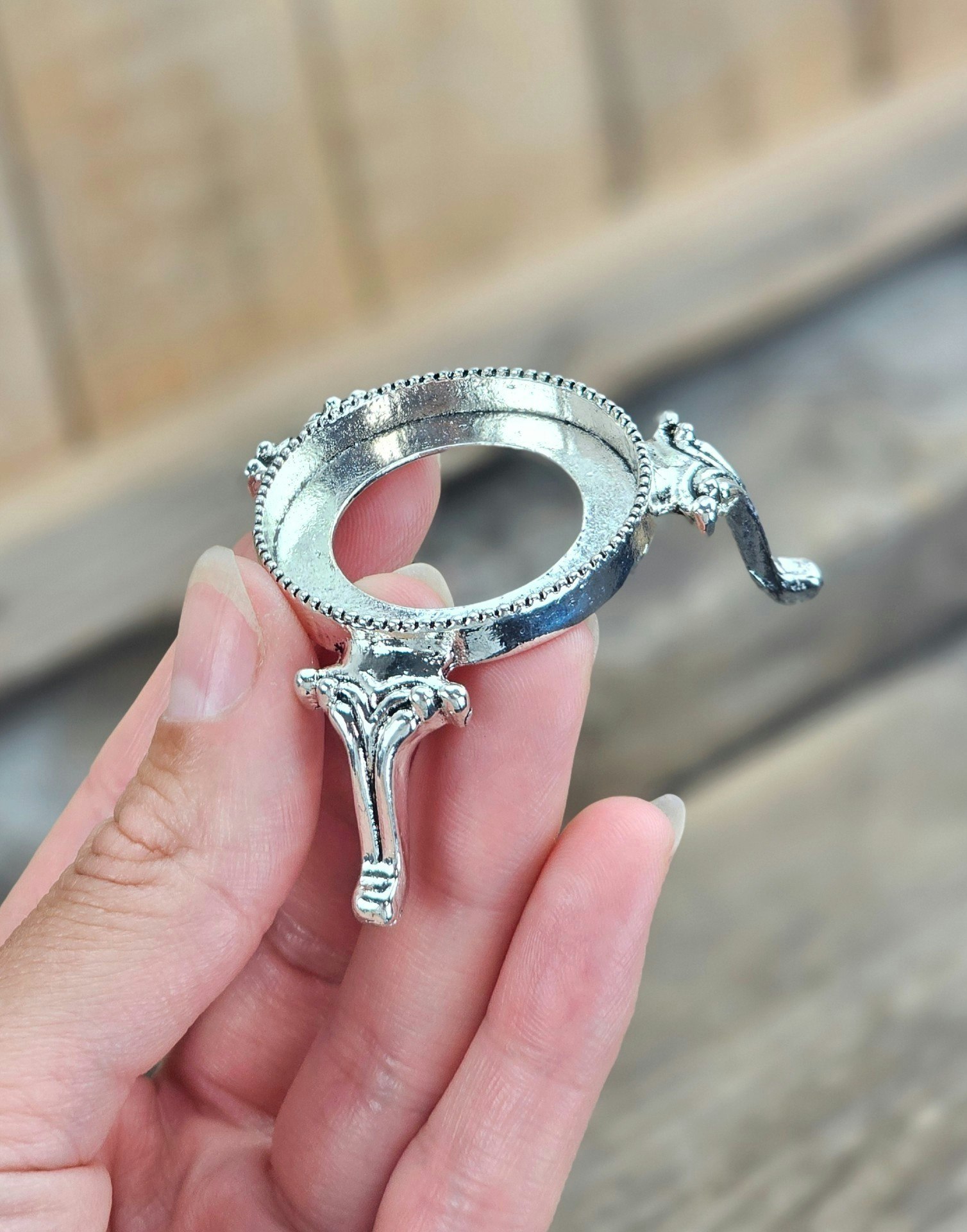 Klotställ, silver stor