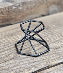 Klotställ, svart metall spiral